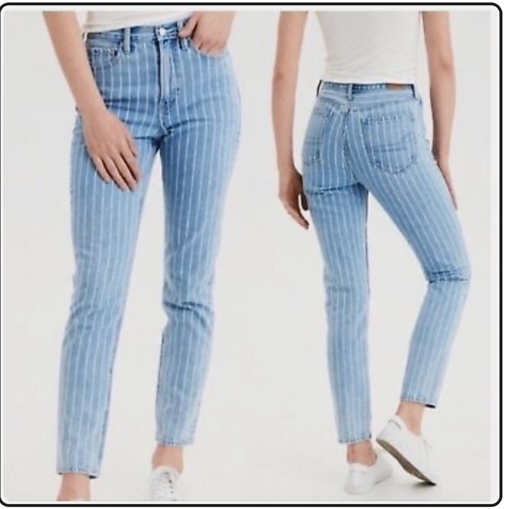 American Eagle Pinstripe Denim Pants